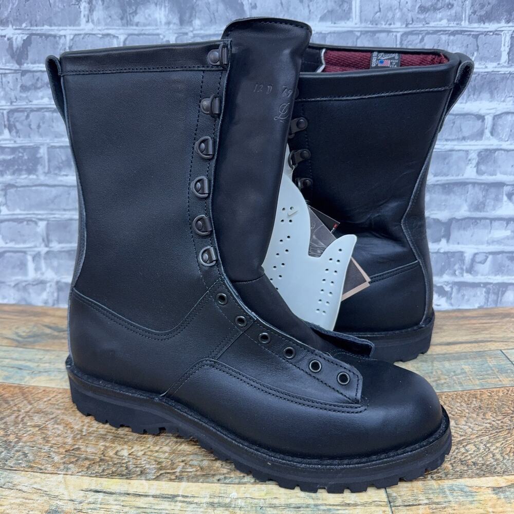 Danner 10" Fort Lewis 69110 200G Insulated Black Military Boots Mens Size 12 D - Picture 2 of 9